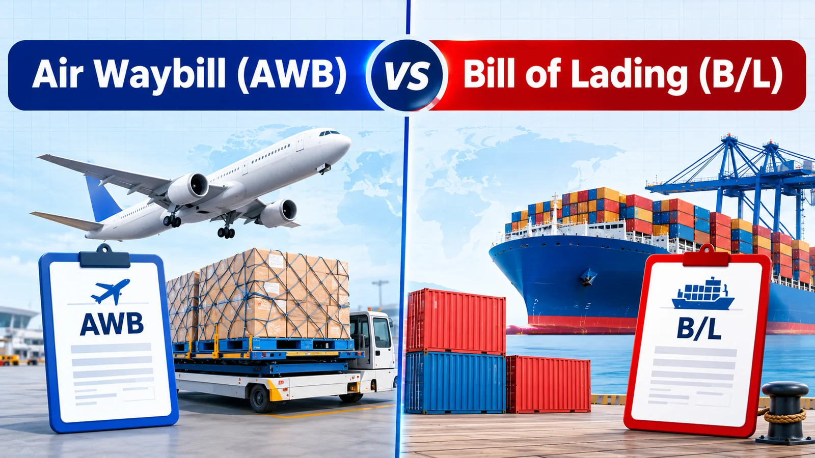 Air Waybill (AWB) vs Bill of Lading (B/L): Key Differences Explained